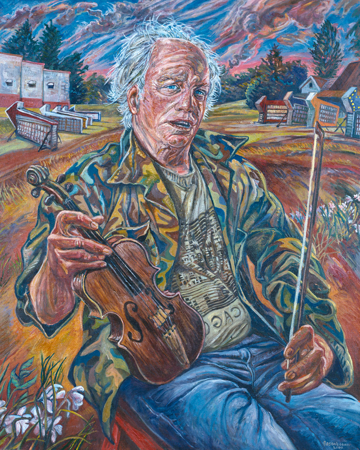 Self-portrait with Fiddle
